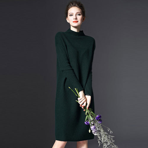 Casual Long Sleeve Sweater Dress