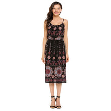 Floral Print High Waist Midi Cami Dress