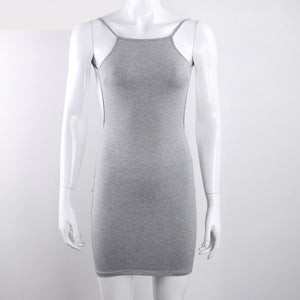 Spaghetti Strap Backless Bodycon Dress