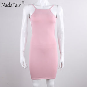 Spaghetti Strap Backless Bodycon Dress