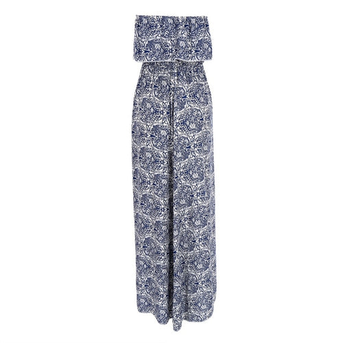 Floral Print Off Shoulder Long Maxi Dress