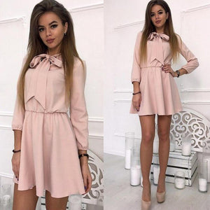 Elegant Haft Sleeve Vintage Dress