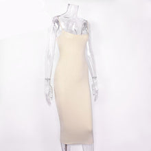 Sleeveless Bodycon Midi Cotton Dress