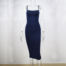 Sleeveless Bodycon Midi Cotton Dress