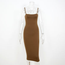 Sleeveless Bodycon Midi Cotton Dress