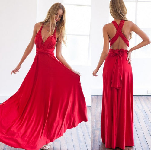 Halter Sleeveless Backless High Waist Long Maxi Dress
