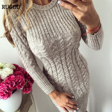 O Neck Bodycon Mini Sweater Dress
