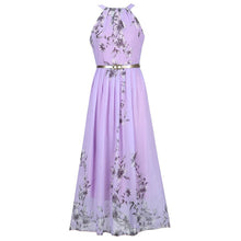 Floral Print Sleeveless High Waist Long Maxi Dress
