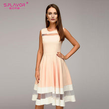 Elegant O Neck Knee Length A Line Dress
