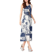 Sleeveless O Neck Casual Straight Long Dress