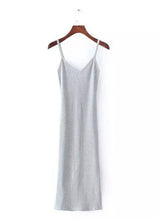 Sexy Side Slit Camisole Midi Dress