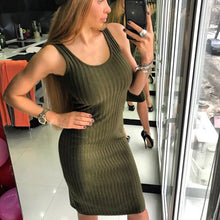 Sexy Sleeveless Knitted Tank Dress