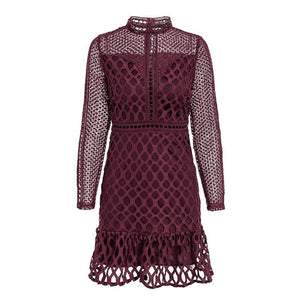 Elegant Long Sleeve Mini Dress