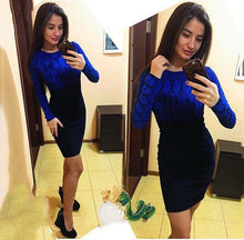 Casual Pattern Print Long Sleeve Sheath Mini Dress