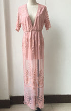 Sexy High Waist Side Split Lace Maxi Dress