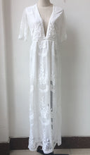 Sexy High Waist Side Split Lace Maxi Dress