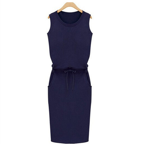 Sexy Sleeveless Slim Fit Cotton Dress