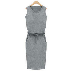 Sexy Sleeveless Slim Fit Cotton Dress