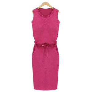 Sexy Sleeveless Slim Fit Cotton Dress