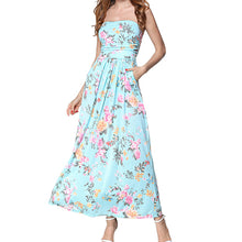 Floral Strapless Off Shoulder Long Maxi Dress
