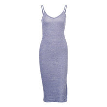 Cami V Neck Side Split Bodycon Midi Dress