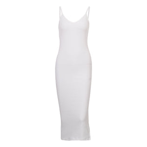 Cami V Neck Side Split Bodycon Midi Dress