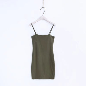 Basic Slip On Bodycon Cami Dress