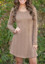 Long Sleeve Knitted Sweaters Dress