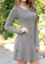 Long Sleeve Knitted Sweaters Dress