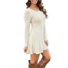 Long Sleeve Knitted Sweaters Dress