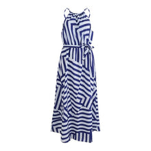 Sleeveless High Waist Long Maxi Dress With Belt