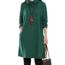 Women summer casual a-line dress slim long sleeve blue plaid turn-down collar dress fashion patchwork girl mini plus size dress