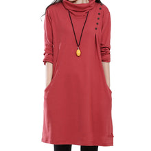 Women summer casual a-line dress slim long sleeve blue plaid turn-down collar dress fashion patchwork girl mini plus size dress