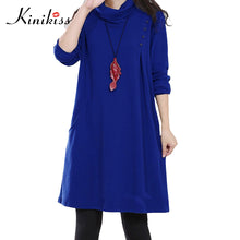 Women summer casual a-line dress slim long sleeve blue plaid turn-down collar dress fashion patchwork girl mini plus size dress