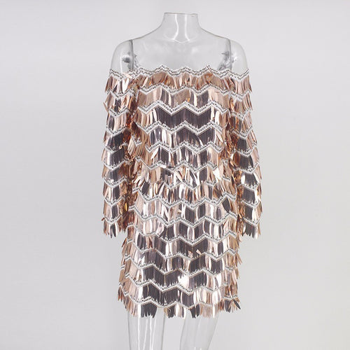 Short Strapless Sequin Night Dresses