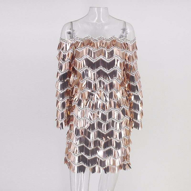 Short Strapless Sequin Night Dresses