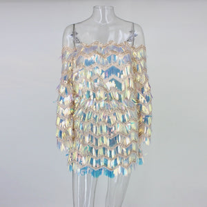 Short Strapless Sequin Night Dresses