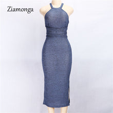 Off Shoulder Split Bodycon Knitted Dress