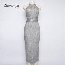 Off Shoulder Split Bodycon Knitted Dress