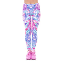 Exotic Purple Flowers Printing Legging