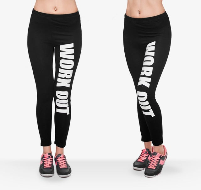 Fashion Stretch Leggings Weeds White Stripes