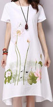 Short Sleeve White Women Dress