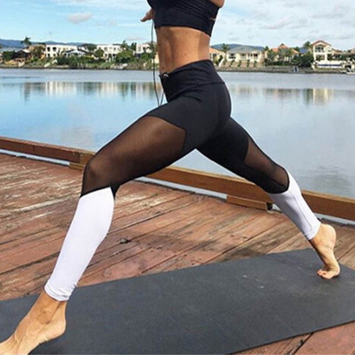 Casual Women  New Arrival Mesh Insert Leggings