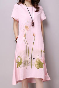 Short Sleeve White Women Dress