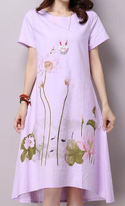 Short Sleeve White Women Dress