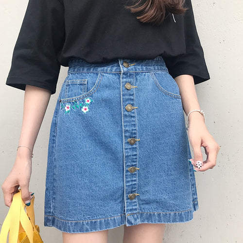 New Cute College Wind High Waist