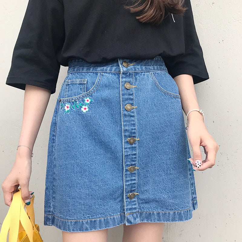 New Cute College Wind High Waist