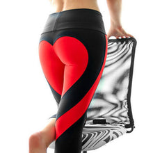 Heart Pattern Mesh Splice Legging