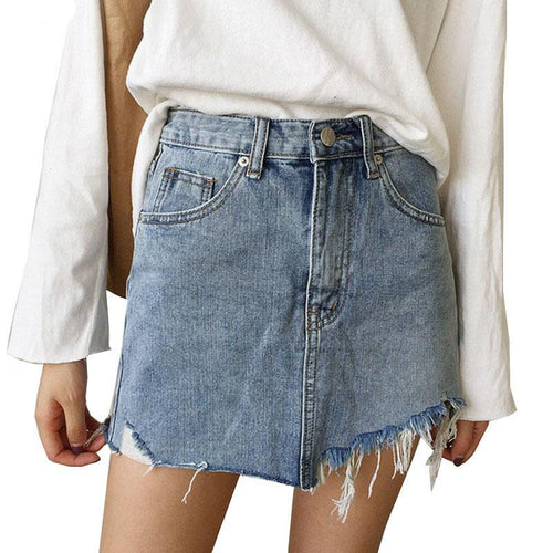 Jeans Skirt Women High Waist