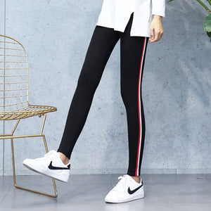 Side stripes Women Casual Legging